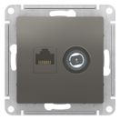 ATLASDESIGN РОЗЕТКА двойная ТВ + компьютерная RJ45, кат. 5Е, СТАЛЬ