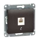 GSL000881T Розетка телефонная RJ11 (шоколад) (10шт/уп),