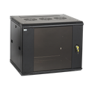 ITK Шкаф LINEA W 15U 600х600мм дверь стекло черный,