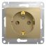 GSL000445 Розетка с/у з/шт с заземл. 16А (титан) (20шт/уп),