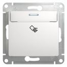 Выключатель карточный 1-кл. 1мод. СП Glossa 10А IP20 (сх. 6) механизм бел. SE,