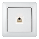 ХИТ Розетка с/у телеф. RJ11 (белый)(120шт) RT-4S3-B,