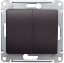 GSL000851 Выключатель 2кл. с/у 10А (шоколад, б/рамки) (5шт/уп),