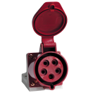 Розетка стационарная наружная 125 3Р+РЕ+N 32А 380В IP44 EKF,