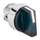 Селекторный переключатель 3-позиц. с рукояткой цвет синий 22мм с подсветкой, с фиксацией, IP54 EKF XB4