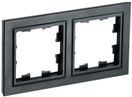 BRITE Рамка 2-мест. РУ-2-БрЧ черн. IEK