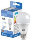 53316 Лампа светодиодная 8W Bulb A60 710lm 6500K E27 IEK, .