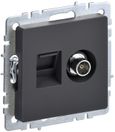 BRITE Роз. двойная TV+RJ45 кат.5E РТВ/РК12-БрГ граф. IEK