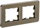BRITE Рамка 2-мест. РУ-2-1-Бр металл латунь RE IEK
