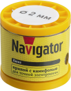 Припой Navigator 93 087 NEM-Pos02-61K-2-K200 (ПОС-61, катушка, 2 мм, 200 гр)