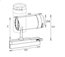 ART SHAPE/T 20W D60 9730 WH DIM