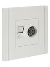 FORTE&PIANO Роз. двойная TV+RJ45 кат.5E FP236 бел. IEK
