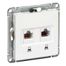W59 РОЗЕТКА двойная компьютерная RJ45 кат.5Е, механизм, СОСНА