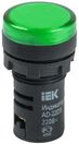 Лампа AD22DS(LED)матрица d22мм зеленый 12В AC/DC IEK