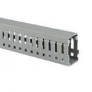 Кабель-канал перфорированный 40x25мм серый с крышкой EKF