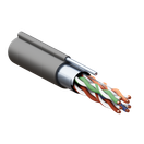 Кабель витая пара TERACOM PRO Cat.5E F/UTP 4 пары solid 24AWG с тросом сталь 1,2 мм оболочка LDPE цвет черный (катушка 305м)