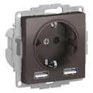 ATN000630 Розетка 3-м СП AtlasDesign 16А IP20 с 2-мя заряд. устройствами USB тип A+A 5В/2.4А 2х5В/1.2А механиз,