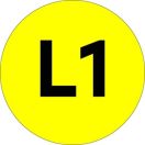 Наклейка "L1" d=20 EKF PROxima,