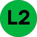 Наклейка "L2" d=20 EKF PROxima,