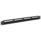 Патч-панель TERACOM 19'' Cat.5E 1U неэкранированная UTP 24 порта RJ-45 110 IDC с органайзером