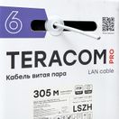 Кабель витая пара TERACOM PRO Cat.6 F/UTP 4 пары solid 23AWG оболочка LSZH нг(А)-HF цвет серый (упак. 305м)