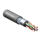 Кабель витая пара TERACOM PRO Cat.5E SF/UTP для промышленного Ethernet проводник 4 пары 19x0,1мм 26AWG оболочка полиуретан -40°C – +80°C цвет черный (упак. 305м)