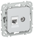 FLITE Роз. 2-я RJ45/TV кат.5Е UTP РКТВ5е-2-0-ФлЖ жем. IEK