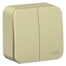 БЛАНКА Выключатель 2кл. о/у, 10А IP20 (бежевый, изол. пл.) BLNVA105017,