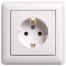 W59 РОЗЕТКА с заземлением без шторок, 16А, в сборе, БЕЛЫЙ