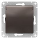 Розетка Systeme Electric AtlasDesign 1-мест. механизм с накладкой с З/К скр. уст. 16А 250В со шторками с крышкой IP20 коричн.