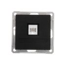 W59 Розетка телеф. с/у RJ11 (ч.бархат, б/рамки)(10шт) RSI-152T-6-86,