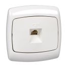 Рондо Розетка телефон. RJ11 с/у (белый) RT-4S-BI,