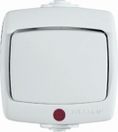 Рондо Переключатель 1кл. о/у с инд. 6А IP44 (белый) VA66-123B-BI,