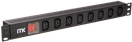 ITK PDU 8 розеток C13, с LED выкл, 1U, вх. C14, без шнура