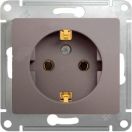 GSL001243 Розетка с/у с заземл. 16А (платина,) (20шт/уп),